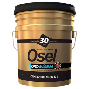 Pintura Satinada 100% Acrílica Osel Oro Máxima Germicida