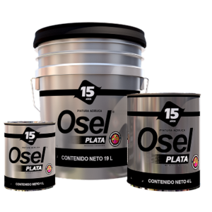 Pintura Emulsionada Acrílica Satinada Osel Plata